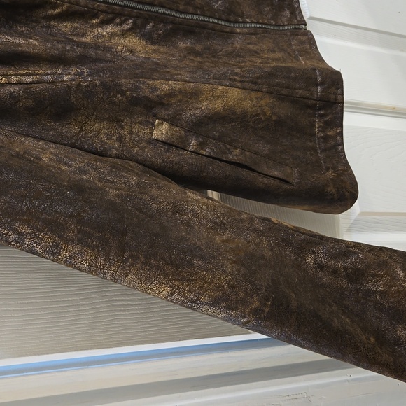 Birch Hill-jacket,coat,gun metal hardware,faux suede,brown,Size XXL - Picture 4 of 14